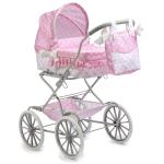 JC Toys/Berenguer - JC Toys Berenguer Boutique Royal Baby Doll Pram in Pink for Ages 3+